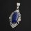 Кулон лазурит Афганистан (сталь хир.) 3,5&nbsp;см