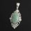 Кулон авантюрин зеленый Индия (сталь хир.) 3,5&nbsp;см