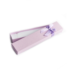 Подарочная упаковка (картон) под браслет/бусы/цепь (футляр) (фиолетовый) 205х40х20 мм