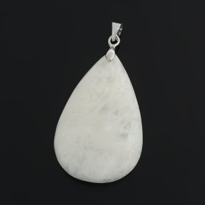 Кулон лунный камень (биж. сплав посеребр.) Индия капля 4,5 см