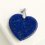 Кулон лазурит Афганистан (биж. сплав посеребр.) сердечко 3 см