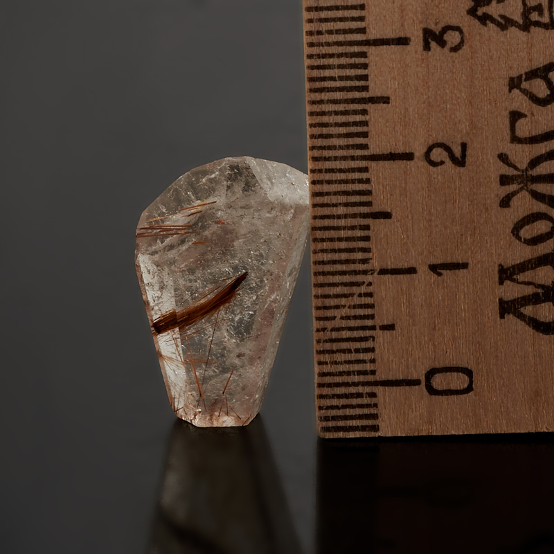 Кристалл рутиловый кварц Бразилия (ограненный) (2-2,5 см)