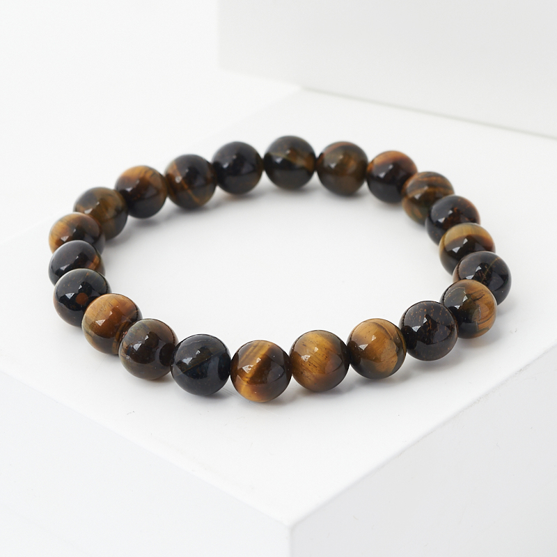 Браслет тигрово-соколиный глаз ЮАР 10 мм 16 см