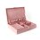 Шкатулка для хранения украшений (текстиль) (розовый) 28х19х6,5 см