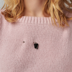 Брошь гагат Грузия (биж. сплав) (булавка)