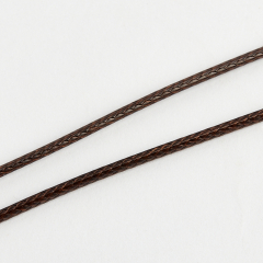Шнурок (биж. сплав, кожа иск.) (коричневый) 45 см (+5 см)