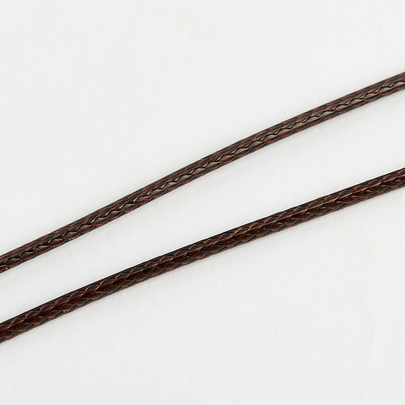 Шнурок (биж. сплав, кожа иск.) (коричневый) 45 см (+5 см)