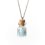 Кулон аквамарин Бразилия (биж. сплав, сталь хир., стекло) бутылочка 3 см