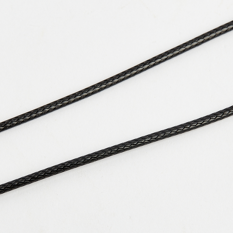 Шнурок (биж. сплав, кожа иск.) (черный) 45 см (+5 см)