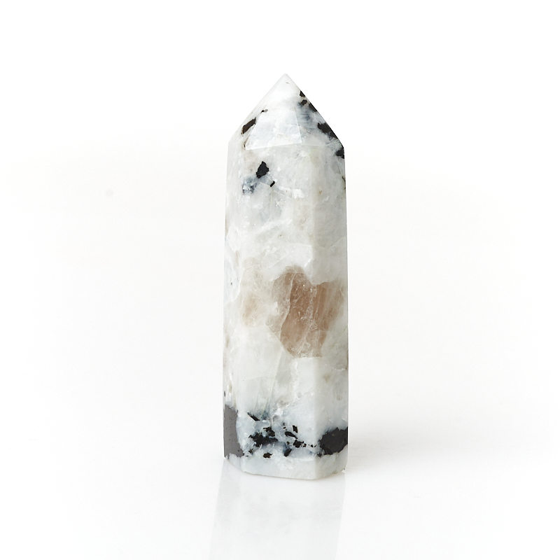 Кристалл микс лунный камень, турмалин (ограненный) S (4-7 см)