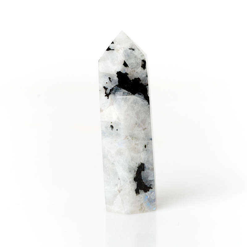 Кристалл микс лунный камень, турмалин (ограненный) S (4-7 см)
