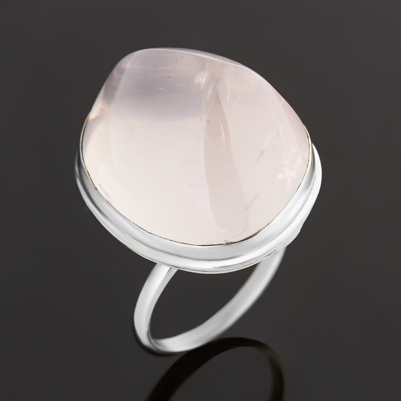 Кольцо розовый кварц Шри Ланка (нейзильбер) (регулируемый) размер 18