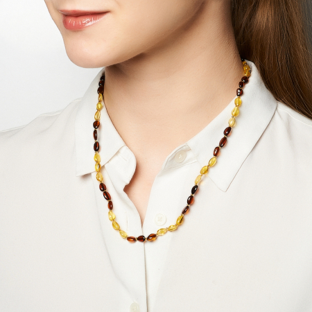 Купить бусы из янтаря(натурального, нешлифованного, королевского) по ...