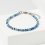 Браслет кианит синий Бразилия огранка 3 мм 16 см (+3 см) (сталь хир.)