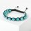 Браслет амазонит Перу (текстиль) шамбала 8 мм 16 см (регулируемый)