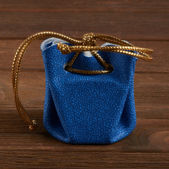 Подарочная упаковка (кожа иск.) универсальная (мешочек объемный) (микс) 40х40х35 мм