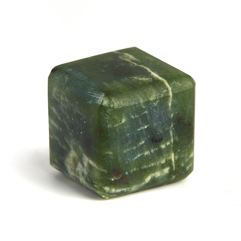 Куб нефрит зеленый Россия (1 шт) 2 см