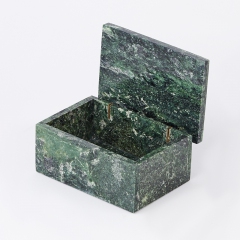 Шкатулка микс змеевик, чароит 10,5х7,5х6 см
