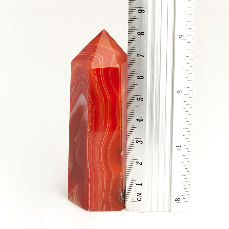 Кристалл агат красный Бразилия (ограненный) S (4-7 см)