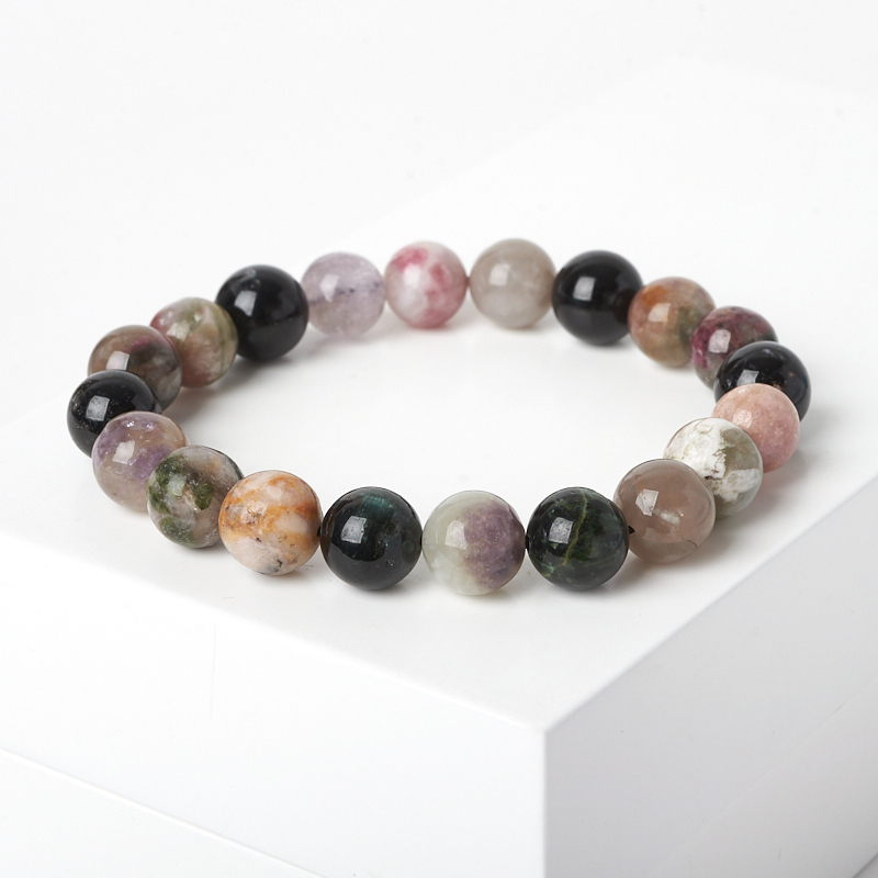 Браслет турмалин Бразилия 10 мм 16 см