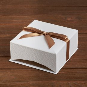 Подарочная упаковка (картон, текстиль) универсальная (коробка) (микс) 100х100х45 мм