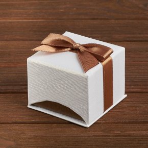 Подарочная упаковка (картон, текстиль) под кольцо/серьги (коробка) (микс) 50х50х40 мм