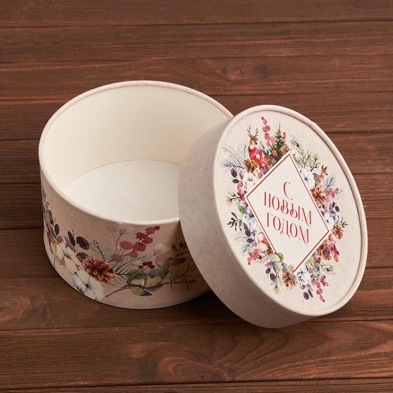 Подарочная упаковка (картон) универсальная (коробка) (бежевый) 130х85 мм