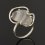 Кольцо агат серый Ботсвана (нейзильбер) размер 17,5