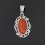 Кулон яшма красная ЮАР (биж. сплав) 2,5 см