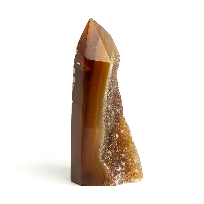 Кристалл агат коричневый Ботсвана (ограненный) M (7-12 см)