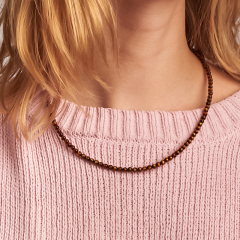 Бусы коралл золотистый США (сталь хир.) 4 мм 42 см (+7 см)