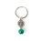 Брелок малахит Конго (биж. сплав, сталь хир.) 3 см