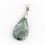 Кулон клинохлор (серафинит) Россия (сталь хир.) капля 3,5 см