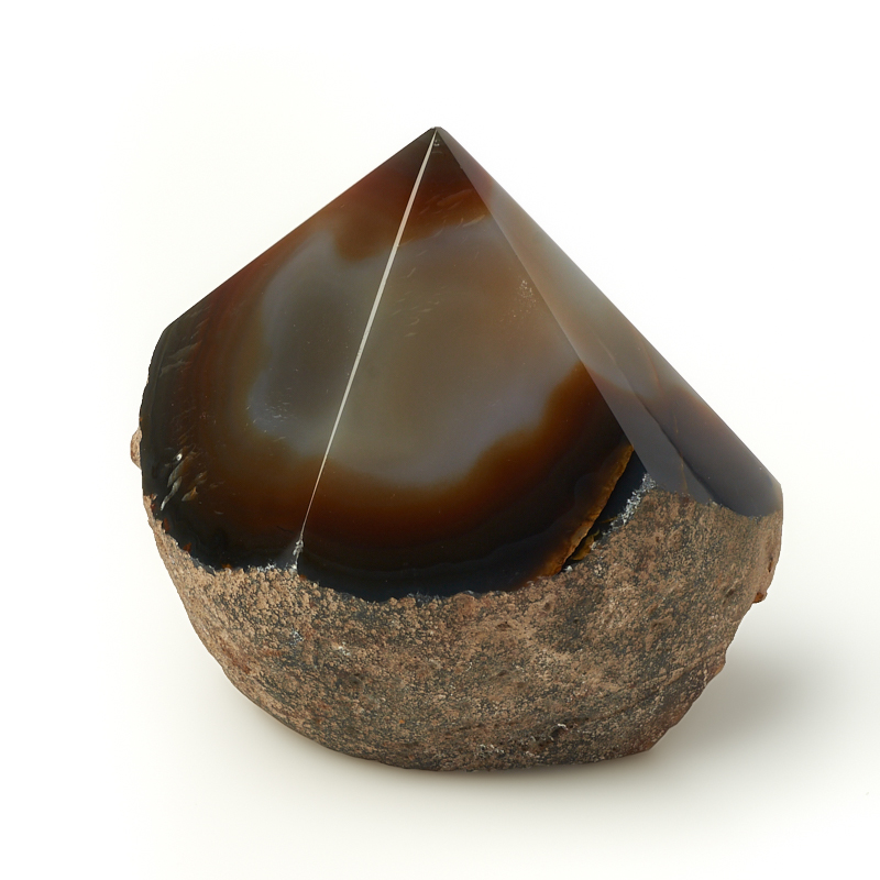 Кристалл агат коричневый Ботсвана M (7-12 см)