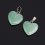 Кулон авантюрин зеленый Индия (биж. сплав) сердечко 2,5-3 см