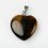 Кулон тигровый глаз ЮАР (биж. сплав) сердечко 2,5-3 см