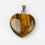 Кулон тигровый глаз ЮАР (биж. сплав) сердечко 2,5-3 см