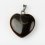 Кулон тигровый глаз ЮАР (биж. сплав) сердечко 2,5-3 см
