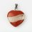 Кулон яшма красная ЮАР (биж. сплав) сердечко 2,5-3 см