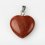 Кулон яшма красная ЮАР (биж. сплав) сердечко 2,5-3 см