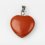 Кулон яшма красная ЮАР (биж. сплав) сердечко 2,5-3 см