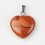 Кулон яшма красная ЮАР (биж. сплав) сердечко 2,5-3 см