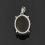 Кулон раухтопаз Бразилия (сталь хир.) овал 2,5 см
