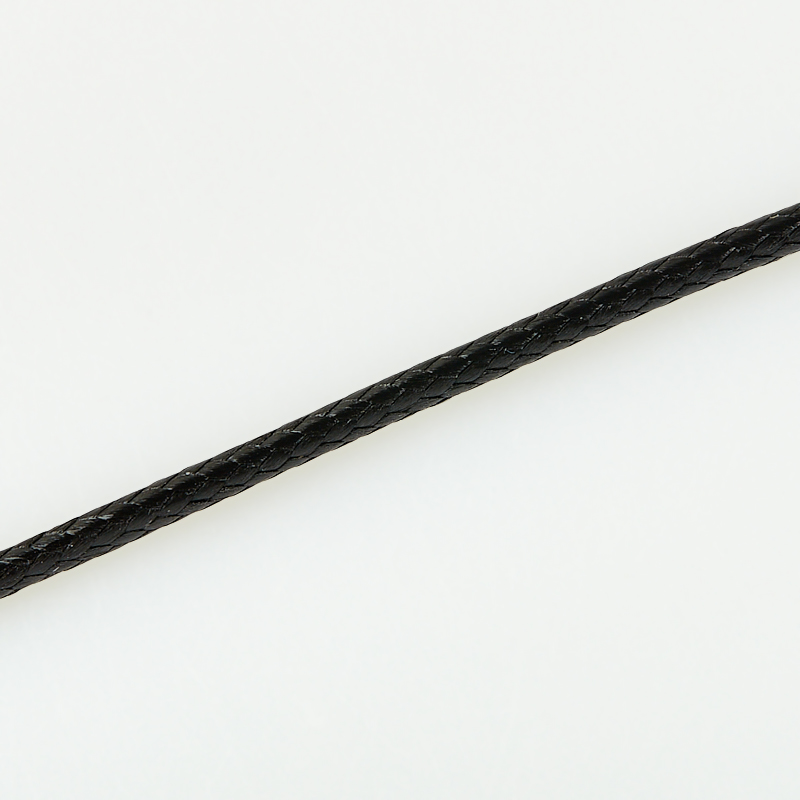 Шнурок (биж. сплав, кожа иск.) (черный) 47 см (+5 см)