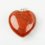 Кулон яшма красная ЮАР (биж. сплав) сердечко 4 см