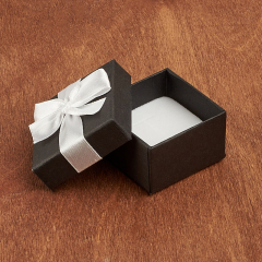 Подарочная упаковка (картон) под кольцо/серьги (коробка) (черный) 40х40х30 мм