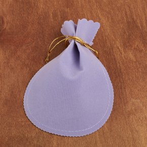 Подарочная упаковка (текстиль) универсальная (мешочек плоский) (фиолетовый) 120х150 мм