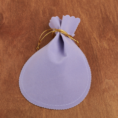 Подарочная упаковка (текстиль) универсальная (мешочек плоский) (фиолетовый) 120х150 мм