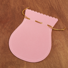 Подарочная упаковка (текстиль) универсальная (мешочек плоский) (розовый) 120х150 мм
