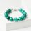 Браслет малахит Конго (сталь хир.) 12 мм 17 см (+3 см)